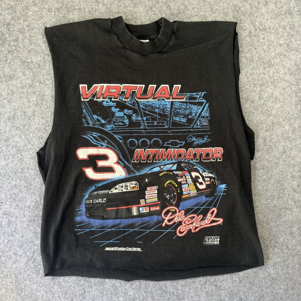 Fruit of the Loom Dale Earnhardt Tank Top L Black Virtual‎ Intimidator Graphic
